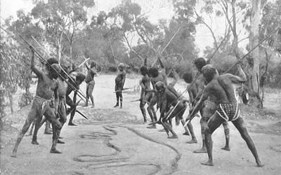Similarities between a hunting ritual of the Australian aborigines and some upper Paleolithic representations
